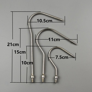不锈钢搭钩勾鱼器直钩头直钩钩鱼器鱼叉钩大鱼香椿钩封蓬钩挑线钩