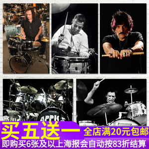 buddy rich/Vinny Appice/Carmine Appice架子鼓手自粘海报墙贴画