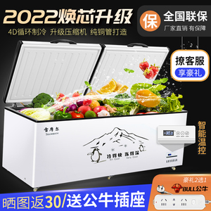 商用大容量冰柜卧式大型展示冷柜保鲜冷藏两用单温双温铜管冷冻柜