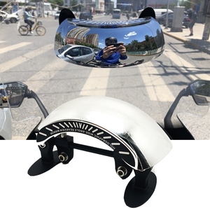 摩托车超广角后视镜大视野通用全视角盲区全景倒车镜180度反光镜