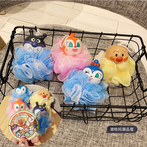 出口日本儿童宝宝面包超人浴网泡澡球沐浴球婴幼儿卡通泡泡浴工具