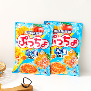 日本进口 UHA悠哈普超芒果橘子味什锦软糖儿童果汁夹心糖网红零食