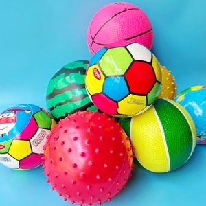 儿童PVC拍拍皮球西瓜球按摩球刺球篮球足球幼儿园男女孩充气玩具