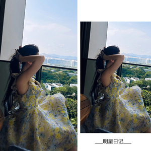 刘亦菲明星同款法式碎花连衣裙女夏2024新款气质时尚度假蓬蓬裙女