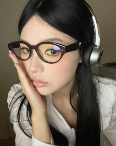 404的店韩版复古长椭圆眼镜配度数高度近视素颜小红书同款平光镜
