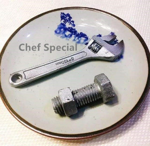 扳手巧克力模具酒店厨师银色冰模分子料理创意螺母工具螺丝美食