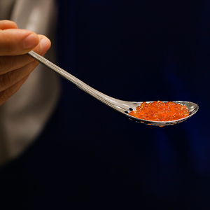 不锈钢鱼子酱勺 漏勺鱼籽酱小号勺子 分子料理 西餐厨师实用工具
