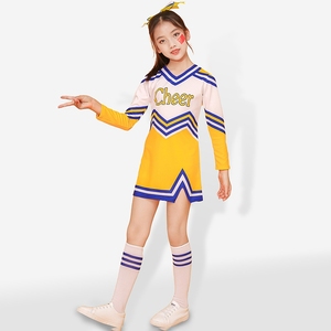 儿童足球宝贝成人啦啦队舞蹈服竞技健美操中小学生运动会演出服