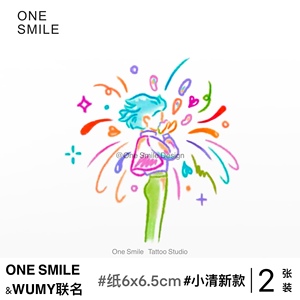 ONESMILE｜哈尔的移动城堡 /2张 小清新彩色女卡通可爱防水纹身贴