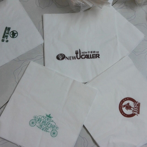 包刀叉挡油纸西餐厅咖啡馆餐巾纸定做 40*40方形纸巾2层印刷LOGO