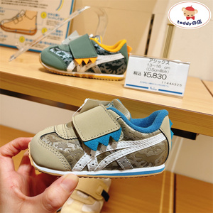 日本专柜亚瑟士ASICS24春季新款儿童运动休闲鞋小恐龙学步鞋13-16