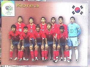 帕尼尼 PANINI 2006世界杯 23号韩国队全家福 金属特卡足球球星卡