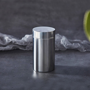 茶叶罐304不锈钢加厚2MM家用小茶罐粗烟盒子储存密封盒螺纹扣金属
