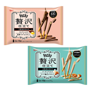日本进口零食 固力果格力高Pocky百醇贅沢杏仁牛奶巧克力饼干棒条