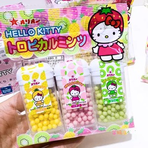 日本进口儿童零食 Hello Kitty三丽鸥草莓菠萝奇异果三味水果糖果
