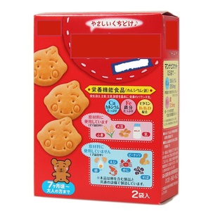 日本儿童零食/宝宝饼干 森永蒙娜营养机能婴儿饼干86g 单盒包邮