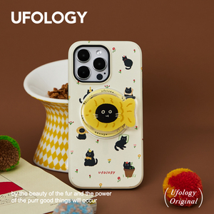 Ufology原创磁吸适用iPhone15promax手机壳14pro苹果13猫咪12全包11二合一菲林xsmaxr支架卡包新款高级小众