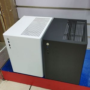 艾罗拉D4迷你电脑小机箱MICROATX /ITX桌面机箱立人D5机箱白/黑色