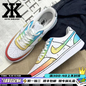 球鞋定制Nike耐克CourtVision1Low平行宇宙动漫二次元低帮板鞋