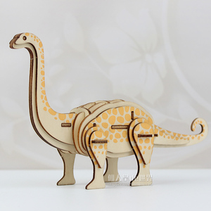 侏罗纪恐龙玩具儿童积木模型男孩拼装霸王龙棘龙骨架化石腕龙摆件