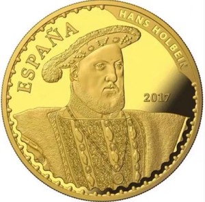 【海寧潮期货】西班牙2017年博物馆系列之亨利八世肖像27克金币