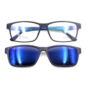 超轻钨钛近视眼镜框 磁铁套镜眼镜架 带偏光夹片近视太阳镜 TJ010