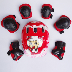 正品儿童头盔护具套装安全帽 七件套运动滑轮滑冰表演 护膝护手腕