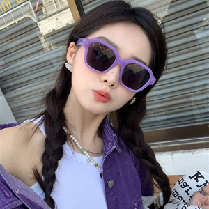 MELIYA千禧风紫色y2k墨镜女高级感欧美太阳眼镜2024新款夏天度假