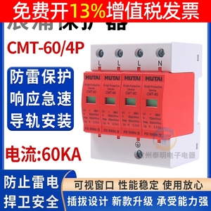 380V 三相四线浪涌保护器电涌保护器防雷器避雷器60KA/4P 3P+N