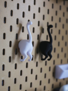 宜家IKEA洞洞板配件 小猫屁股挂钩 钥匙挂钩