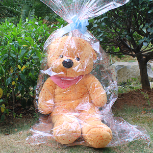 厂家直销毛绒玩具娃娃袋大熊袋子塑料包装袋印花透明袋娃娃礼品袋