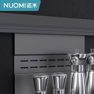NUOMI/诺米铝合金厨房置物架带灯壁挂刀架调味收纳架挂钩挂件挂杆