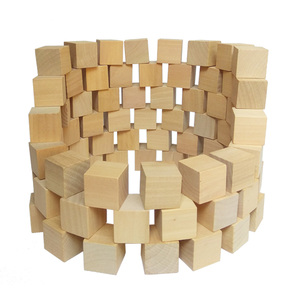 100粒大块木制正方体立方体正方形积木块玩具 幼儿园数学教具方块