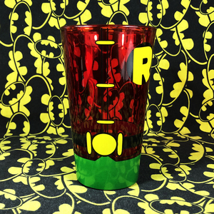 DC漫画蝙蝠侠搭档超级英雄罗宾ROBIN红色衣服玻璃杯水杯周边礼物