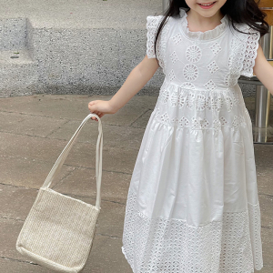 韩国童装女童连衣裙2024夏季新款儿童裙子女孩小中大童背心公主裙