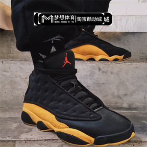 梦想体育 Air Jordan 13 AJ13安东尼PE橡树山高中黑黄 414571-035