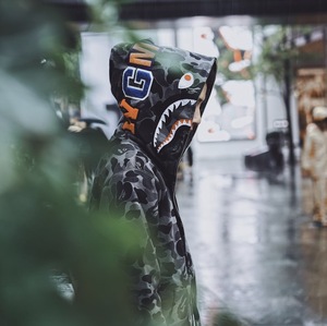 枫蓝潮品 BAPE 2019新款abc迷彩鲨鱼卫衣 男款拉链开衫 日系现货