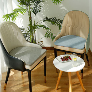 家用北欧新款轻奢椅坐垫餐桌椅垫售楼处沙发弧形椅子垫薄款座垫