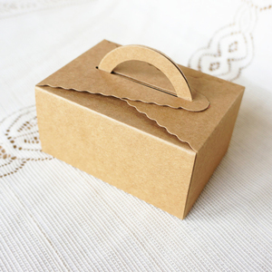 韩国风手提西点包装盒烘焙盒蛋糕盒饼干盒喜糖盒进口牛卡牛皮纸盒