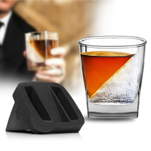 冰酒杯冰镇威士忌杯伏特加洋酒烈酒杯玻璃水杯冰山杯带硅胶冰模