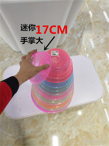 2只装塑料盆17CM透明美术盆洗笔画画小碗盆水果盆螺蛳粉凉拌胶盆