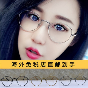 韩国新款GM眼镜框近视架平光镜v牌女liberty代购官网正品纯钛圆框