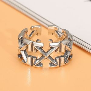 复古时尚个性钱袋线条小花锆石戒指ring女气质设计感高级指环