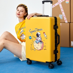 行李箱ins网红新款小型涂鸦NASA拉杆箱女男20寸结实耐用24旅行箱