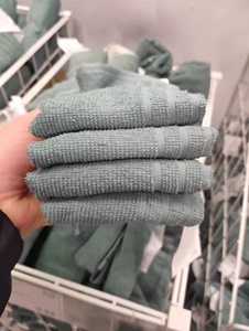 IKEA宜家代购沃格逊小方巾厨房擦手巾洗脸巾毛巾吸水抹布全棉面巾