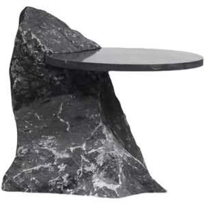 北欧创意软装玻璃钢电镀亚克力G茶几边几茶桌几类家具透明大理石