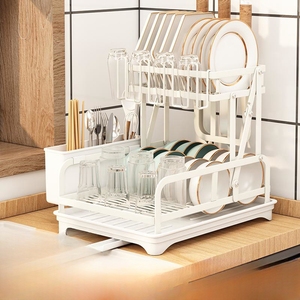 碗碟餐盘具沥水架筷子杯子可折叠分格整理收纳架厨房桌面沥水碗架