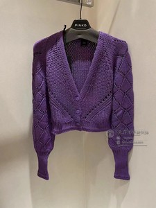 意大利 专柜正品 PINKO 23秋冬新款精美气质街头个性时尚针织外套