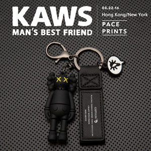 kaws潮牌钥匙扣挂件芝麻街汽车钥匙链网红创意公仔ins情侣钥匙扣