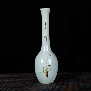 景德镇陶瓷 小清新小花瓶 日式禅意瓷瓶客厅现代中式摆件插花瓷器